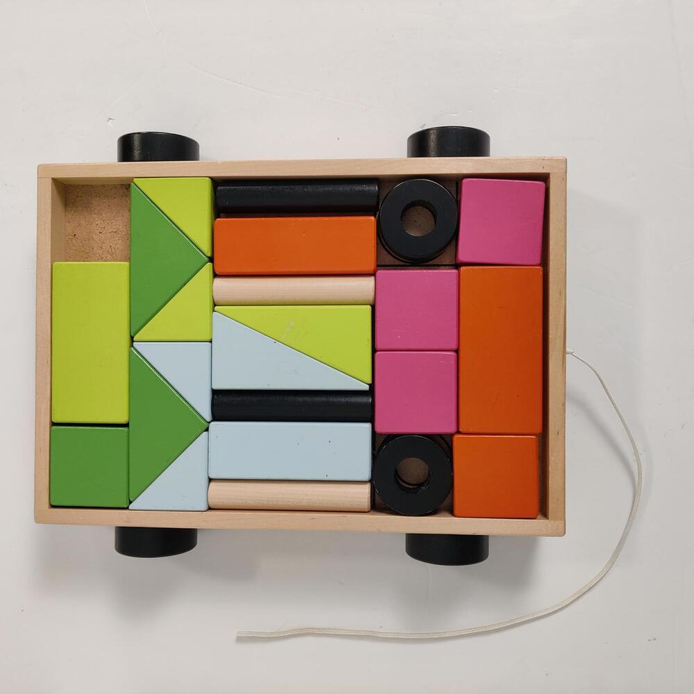 IKEA MULA 24 Building Blocks with Wagon set